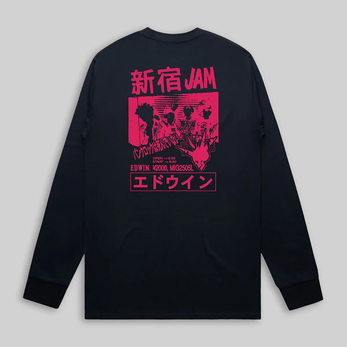Edwin Long Sleeve Tee - Navy Punk Logo