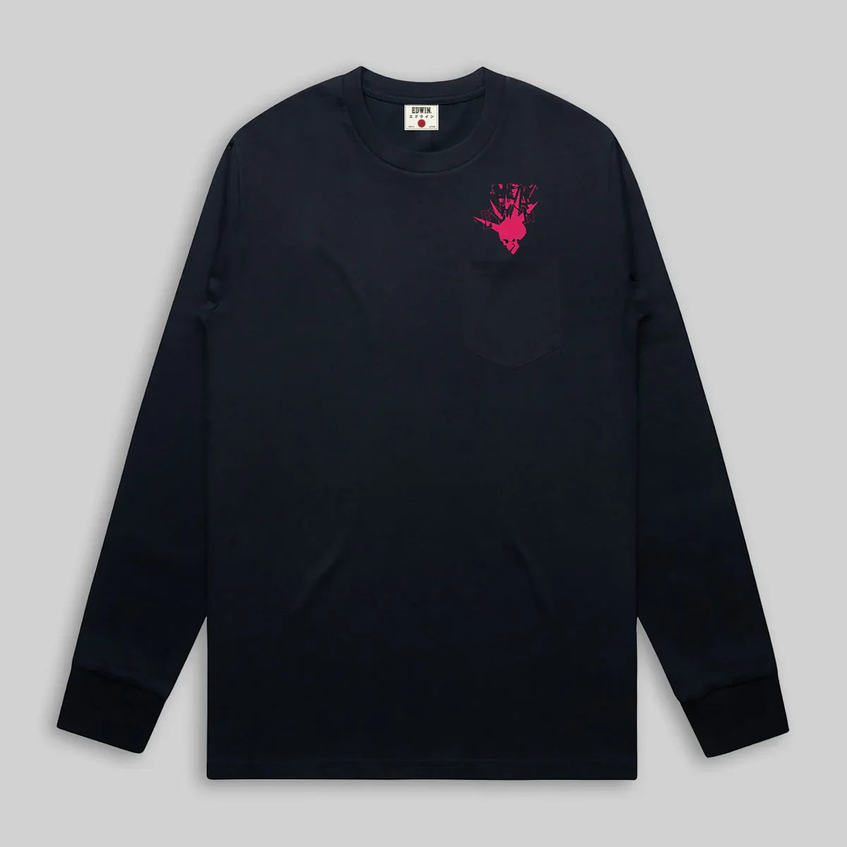 Edwin Long Sleeve Tee - Navy Punk Logo
