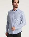 34 Heritage Striped Shirt Blue-Men's Shirts-Brooklyn-Vancouver-Yaletown-Canada