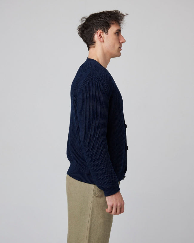 Peregrine River Cardigan - Navy-Men's Sweaters-Brooklyn-Vancouver-Yaletown-Canada
