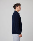 Peregrine River Zip Through Cardigan - Navy-Men's Sweaters-Brooklyn-Vancouver-Yaletown-Canada