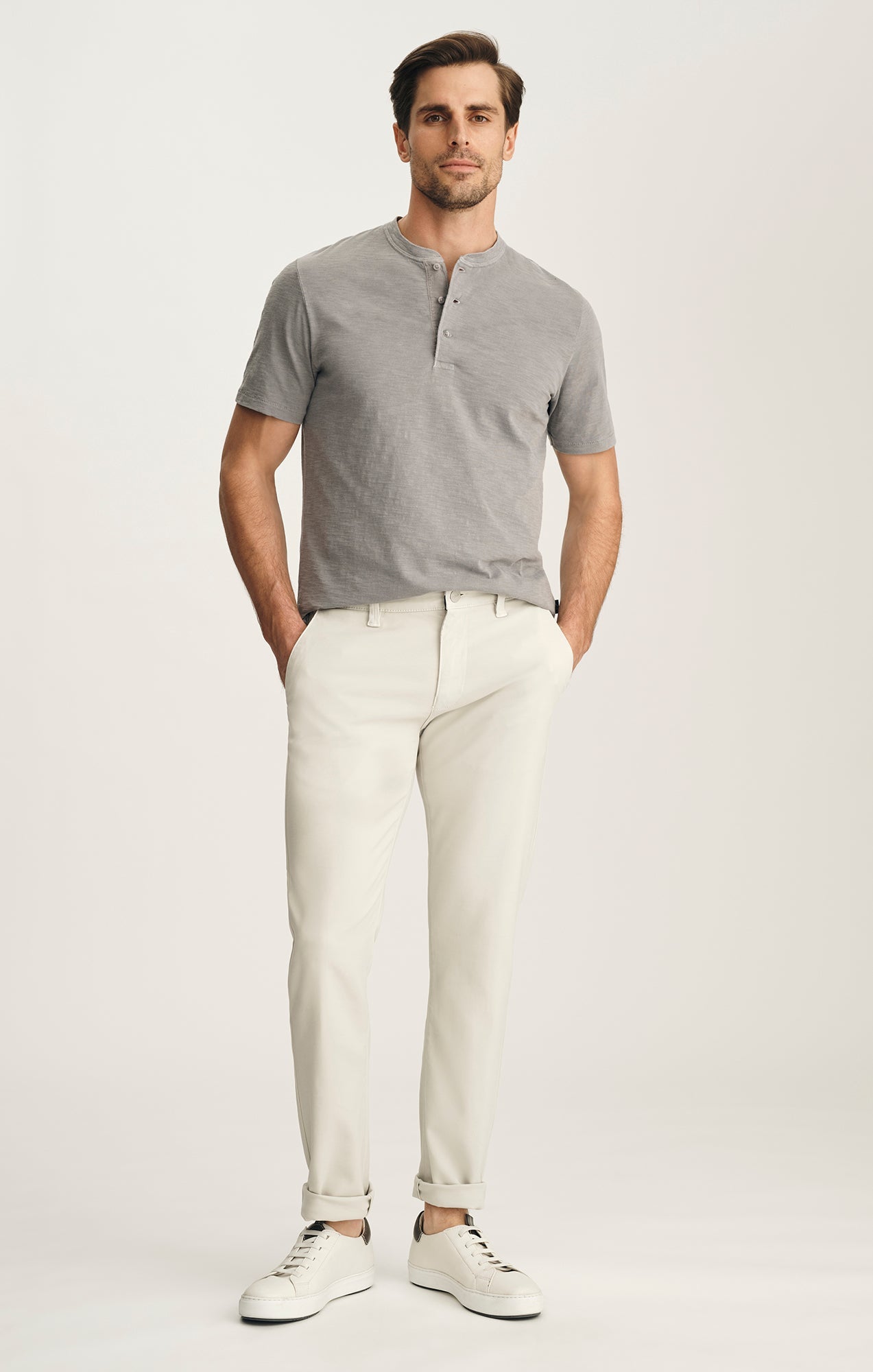 34 Heritage Slub Ss Henley Chiseled Stone-Men's T-Shirts-Brooklyn-Vancouver-Yaletown-Canada
