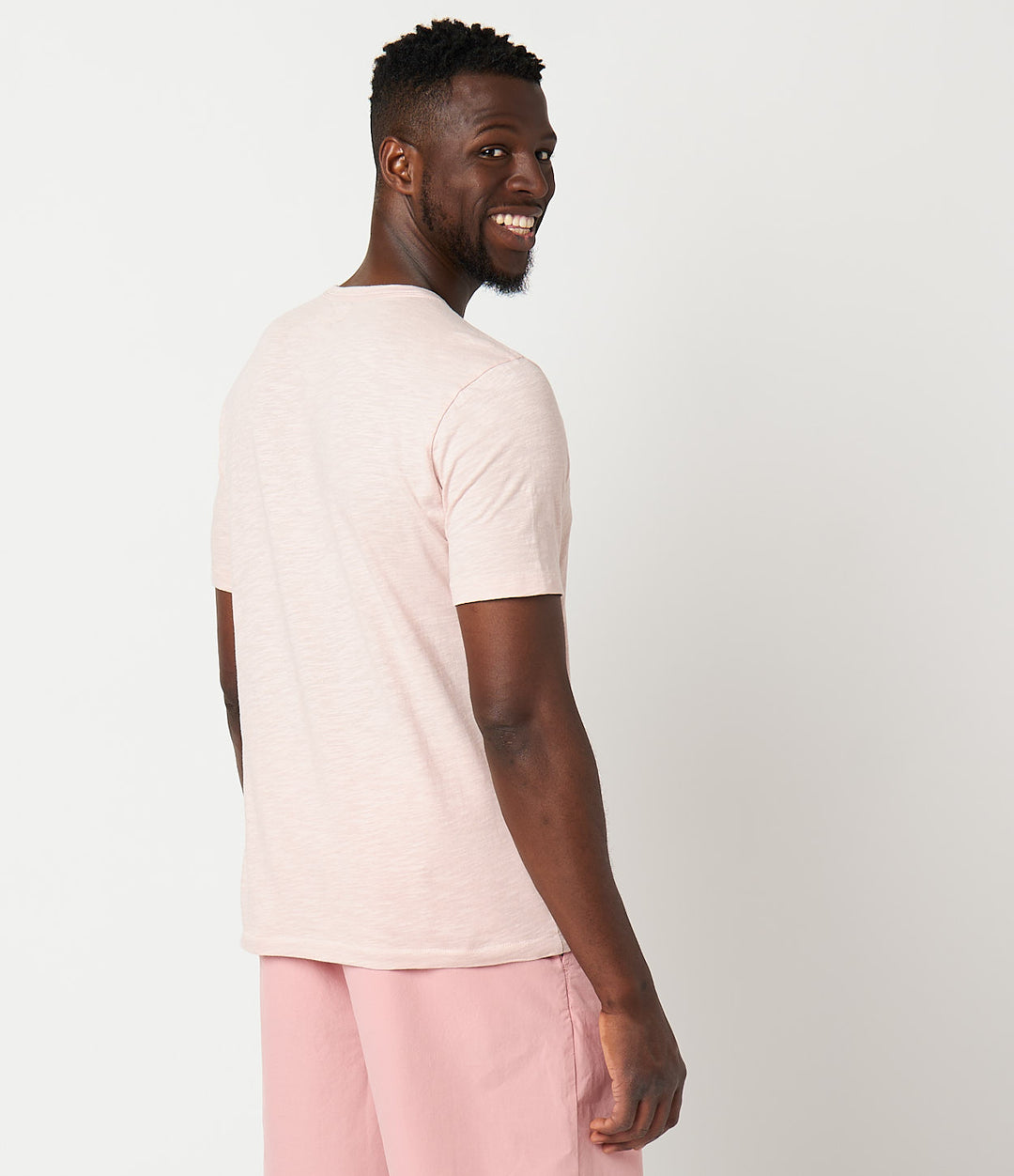 Merz Slub Pima Cotton T-Shirt - Dusted Pink-Men's T-Shirts-Brooklyn-Vancouver-Yaletown-Canada