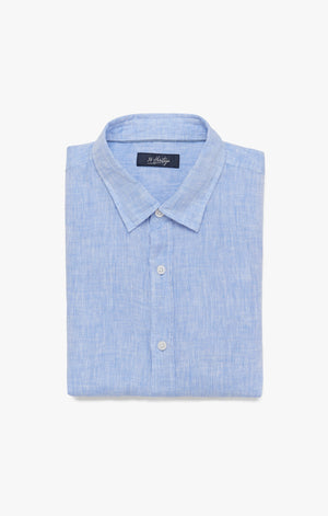 34 Heritage Linen Short Sleeve Shirt Hawaiian Ocean-Men's Shirts-Brooklyn-Vancouver-Yaletown-Canada
