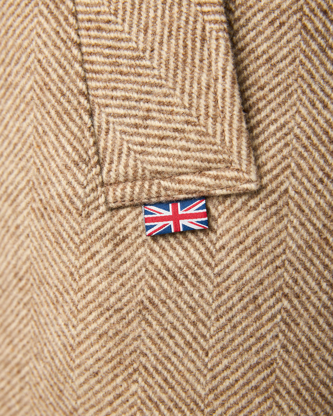 Peregrine Scout Wool Coat - Oak Heringbone-Men's Coats-Brooklyn-Vancouver-Yaletown-Canada