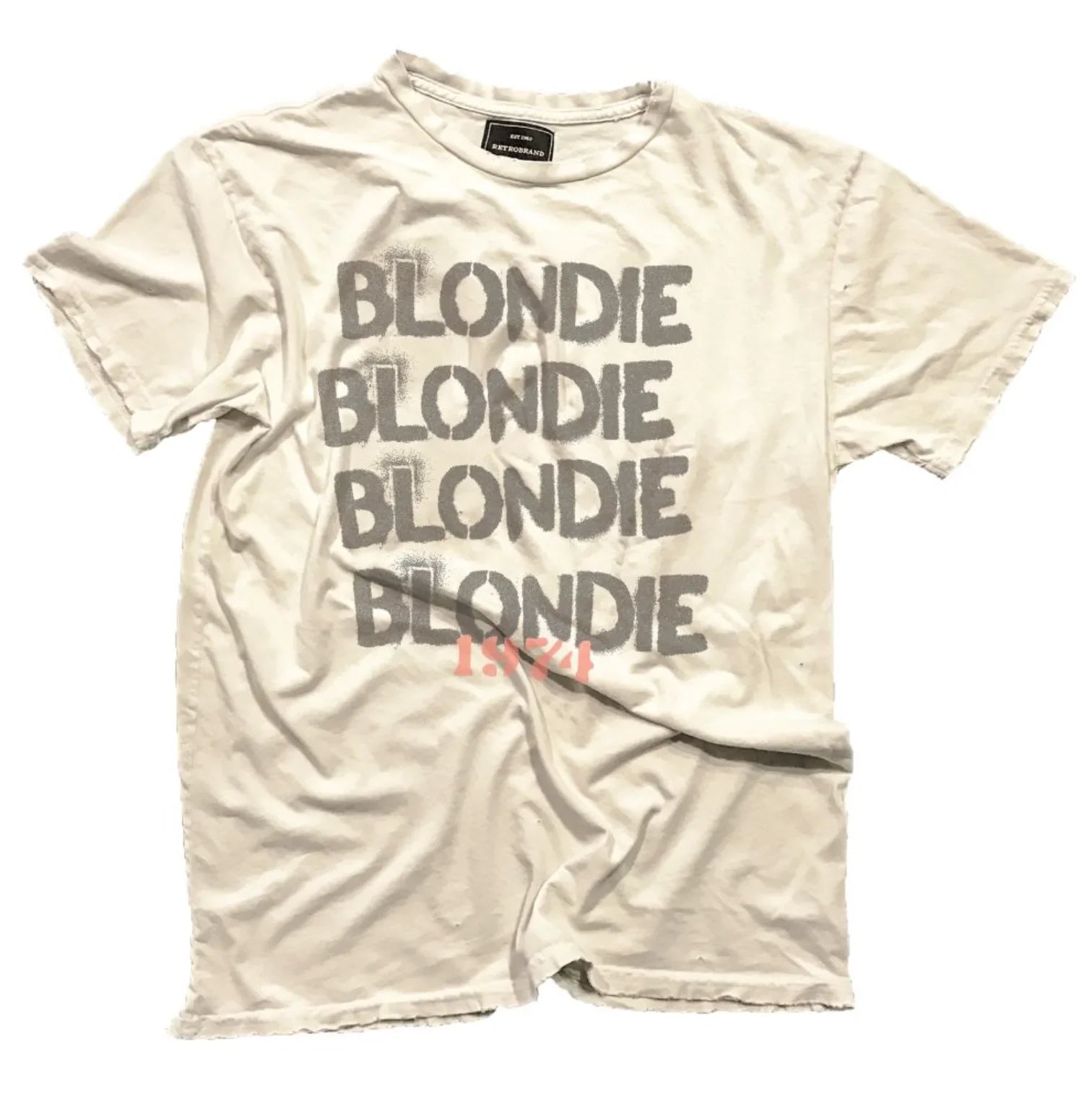 Retro Brand - Blondie 74 Repeat - Antique White-Men&#39;s T-Shirts-S-Yaletown-Vancouver-Surrey-Canada