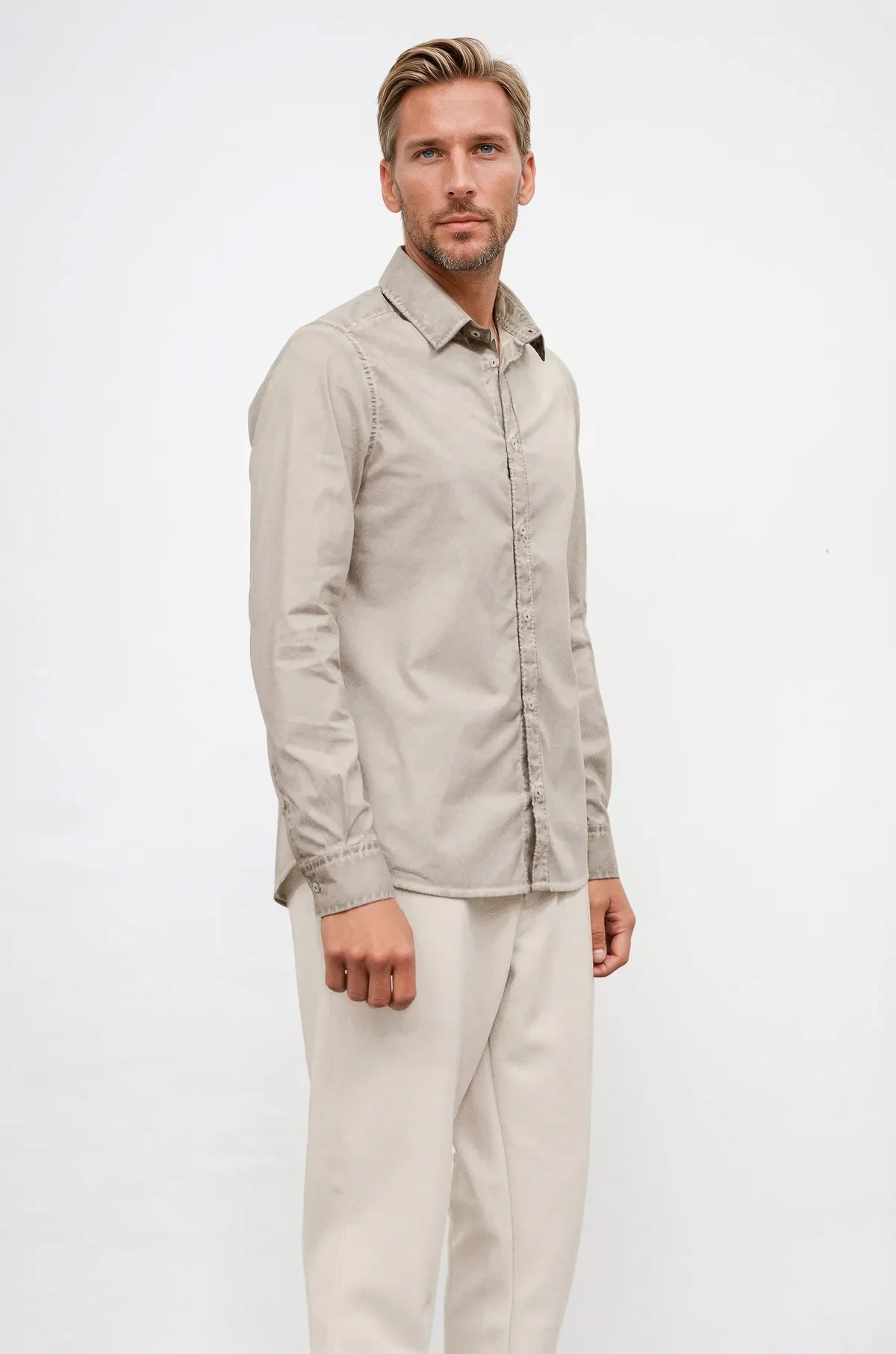 Ploumanach Harrison Poplin Shirt - Grafite-Men's Shirts-Brooklyn-Vancouver-Yaletown-Canada