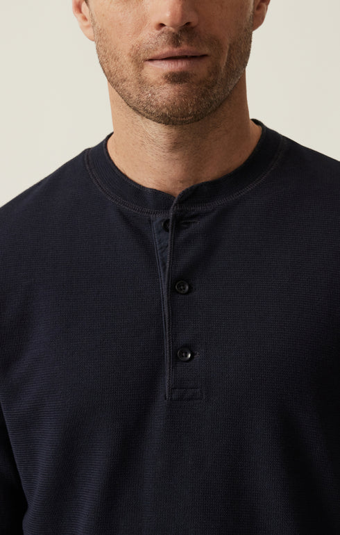 34 Heritage LS Henley Navy-Men's T-Shirts-Brooklyn-Vancouver-Yaletown-Canada