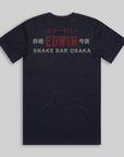 Edwin Snake Bar T-Shirt - Navy