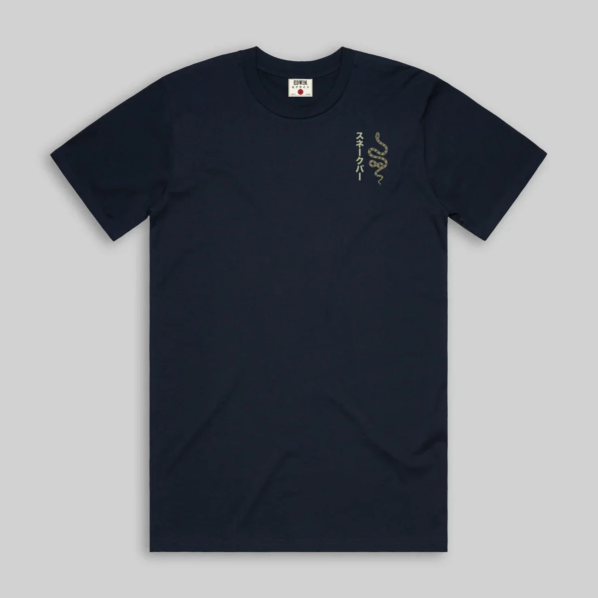 Edwin Snake Bar T-Shirt - Navy