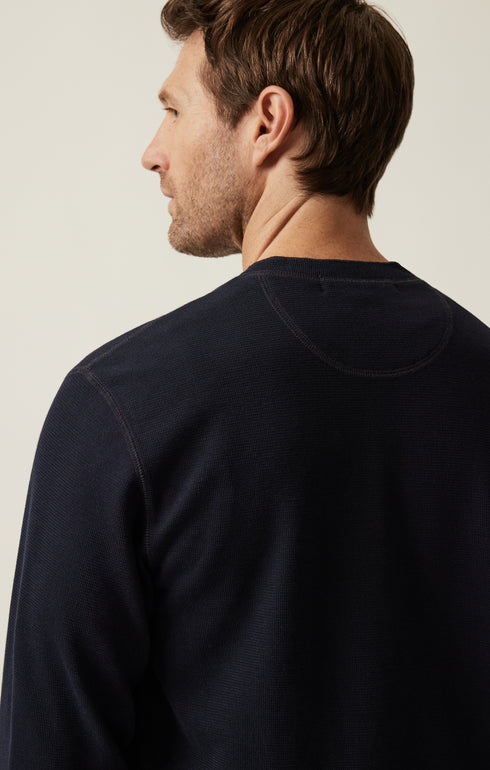 34 Heritage LS Henley Navy-Men's T-Shirts-Brooklyn-Vancouver-Yaletown-Canada
