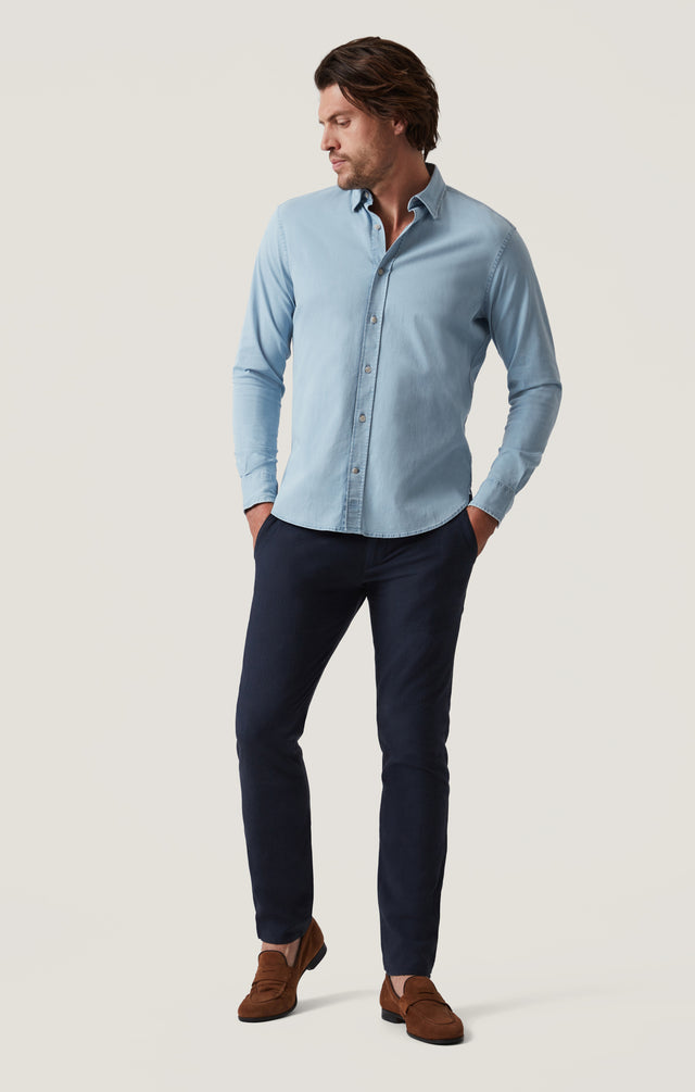 34 Heritage Denim Shirt Bleach-Men&#39;s Shirts-Brooklyn-Vancouver-Yaletown-Canada