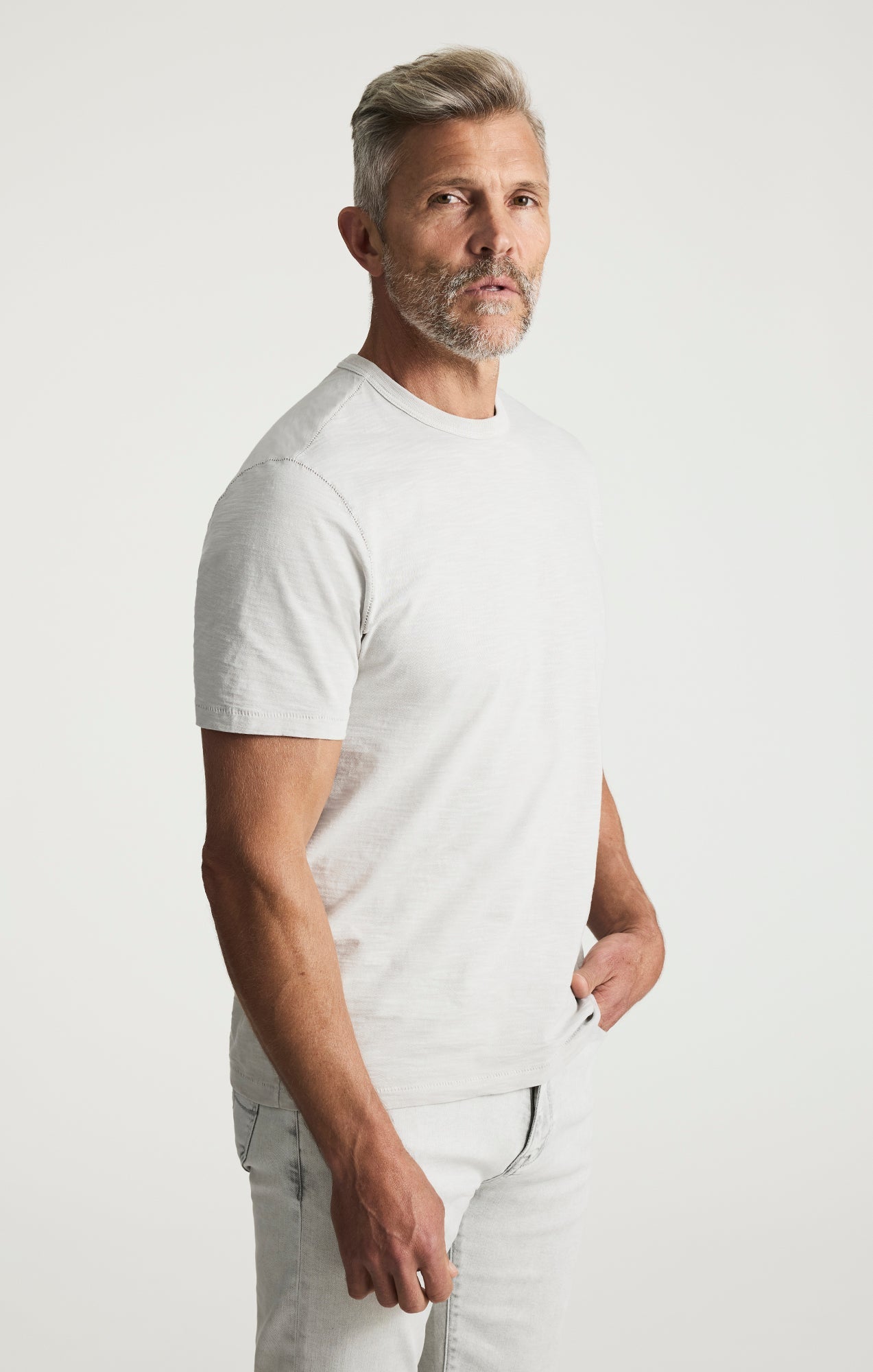 34 Heritage Slub Crew Neck Tshirt Glacier Gray-Men's T-Shirts-Brooklyn-Vancouver-Yaletown-Canada