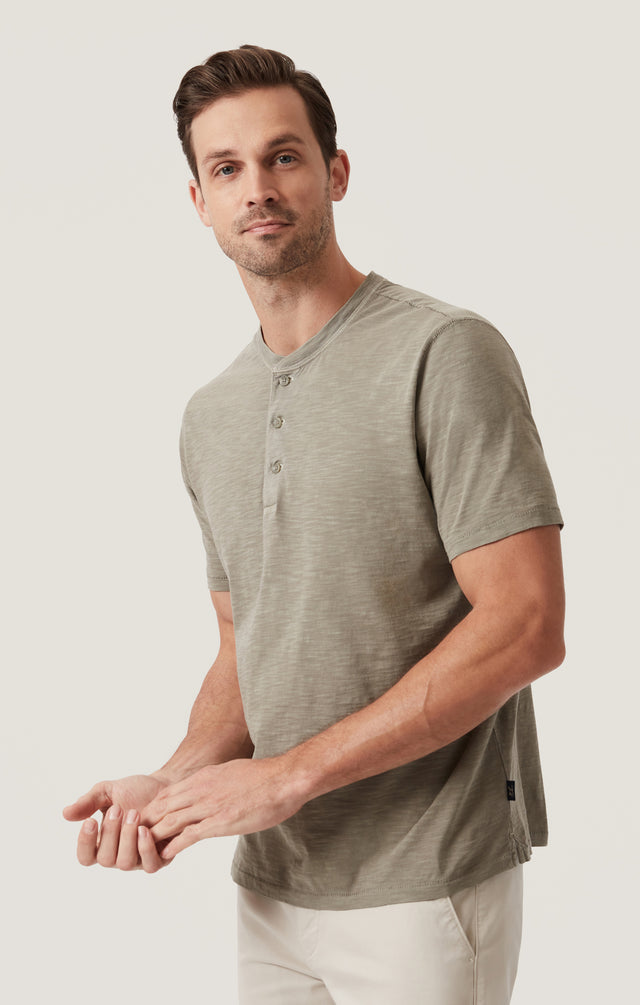 34 Heritage Slub SS Henley Pastel Olive-Men's T-Shirts-Brooklyn-Vancouver-Yaletown-Canada