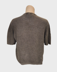 Arovescio Girocollo Mc P.To Traforato "Darkwash" Ss Crew Neck - Ebony-Men's Sweaters-Brooklyn-Vancouver-Yaletown-Canada