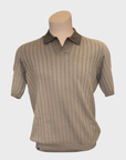 Arovescio Polo Derby Costa Piatta "Wave" Johnny Collar - Bark-Men's Sweaters-Brooklyn-Vancouver-Yaletown-Canada