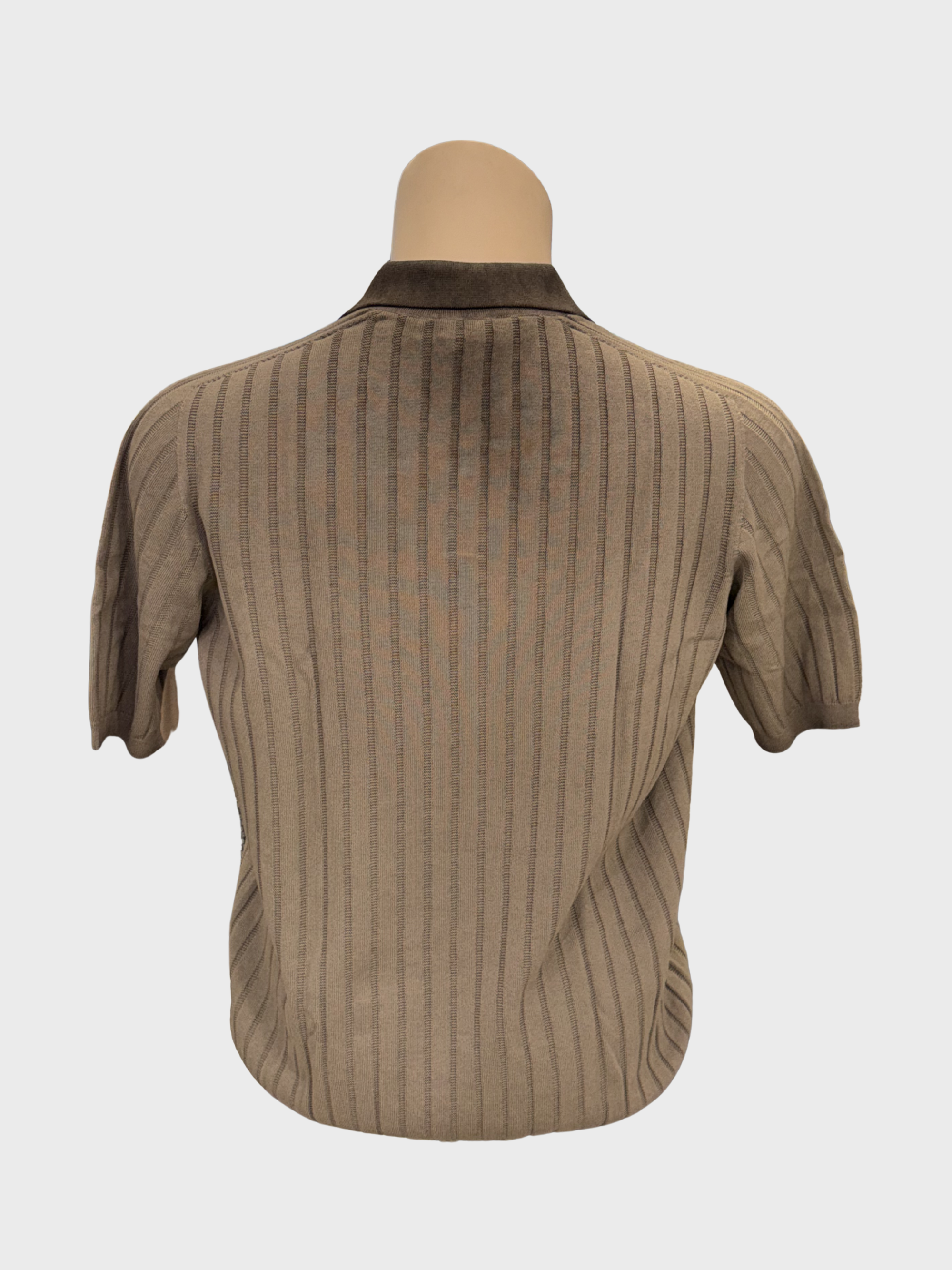 Arovescio Polo Derby Costa Piatta "Wave" Johnny Collar - Bark-Men's Sweaters-Brooklyn-Vancouver-Yaletown-Canada