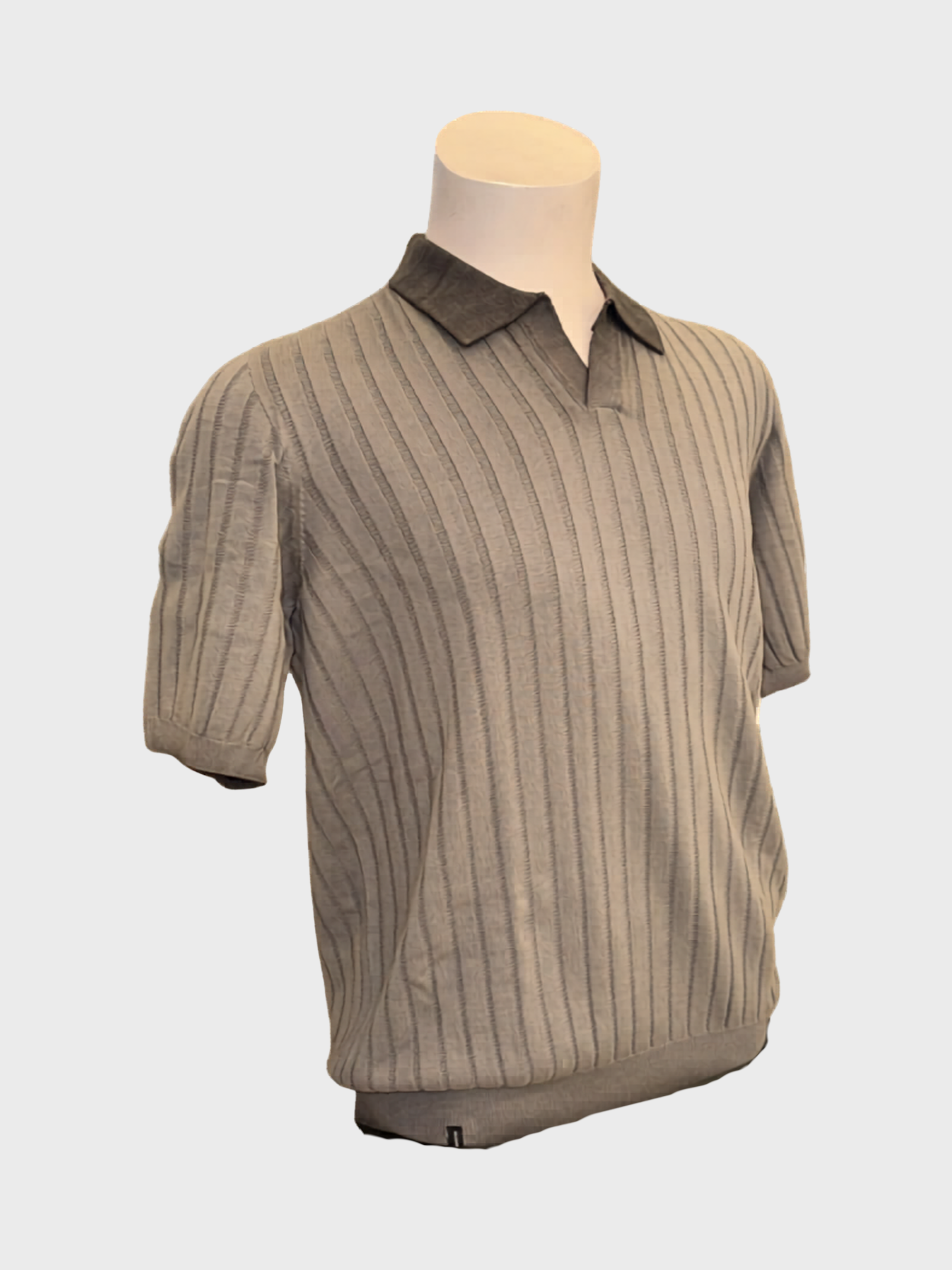 Arovescio Polo Derby Costa Piatta "Wave" Johnny Collar - Bark-Men's Sweaters-Brooklyn-Vancouver-Yaletown-Canada