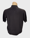 Arovescio Polo Zip Mc Costa Piatta Zip Polo - Black-Men's T-Shirts-Brooklyn-Vancouver-Yaletown-Canada