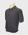 Arovescio Polo Zip Mc Costa Piatta Zip Polo - Black-Men's T-Shirts-Brooklyn-Vancouver-Yaletown-Canada