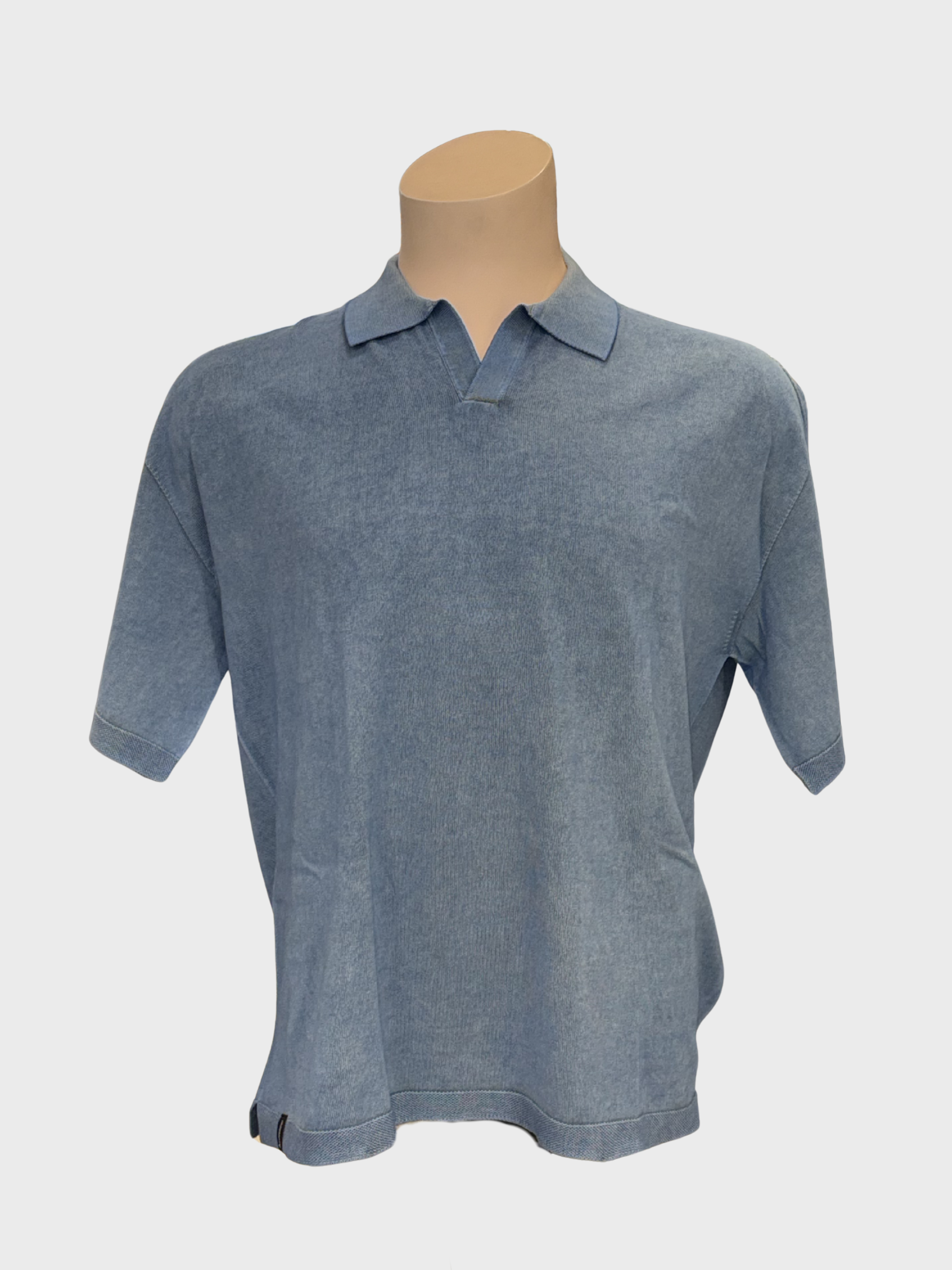 Arovescio Polo Derby Mc "Darkwash" Johnny Collar Polo - Heritage-Men's T-Shirts-Brooklyn-Vancouver-Yaletown-Canada