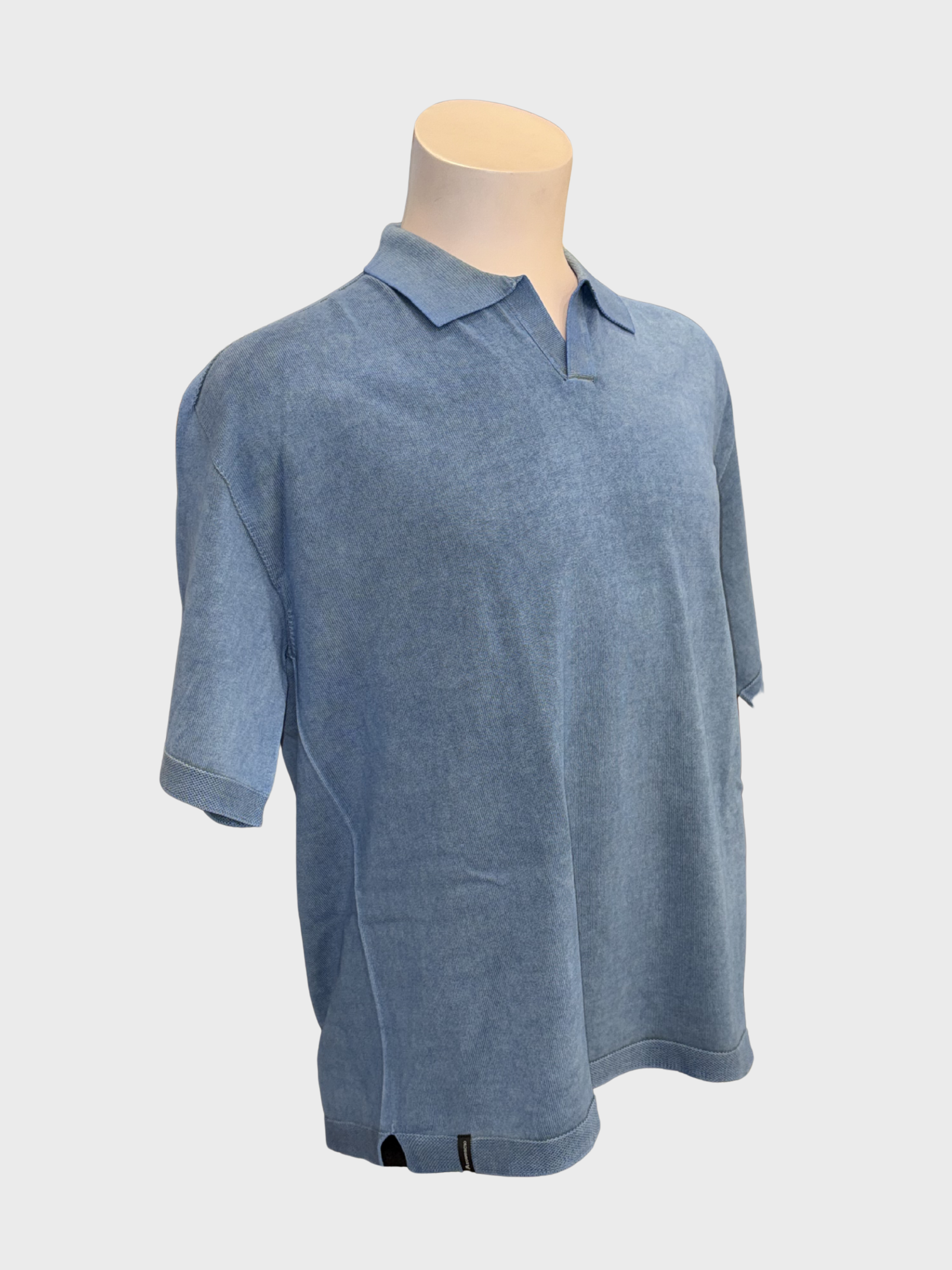 Arovescio Polo Derby Mc "Darkwash" Johnny Collar Polo - Heritage-Men's T-Shirts-Brooklyn-Vancouver-Yaletown-Canada