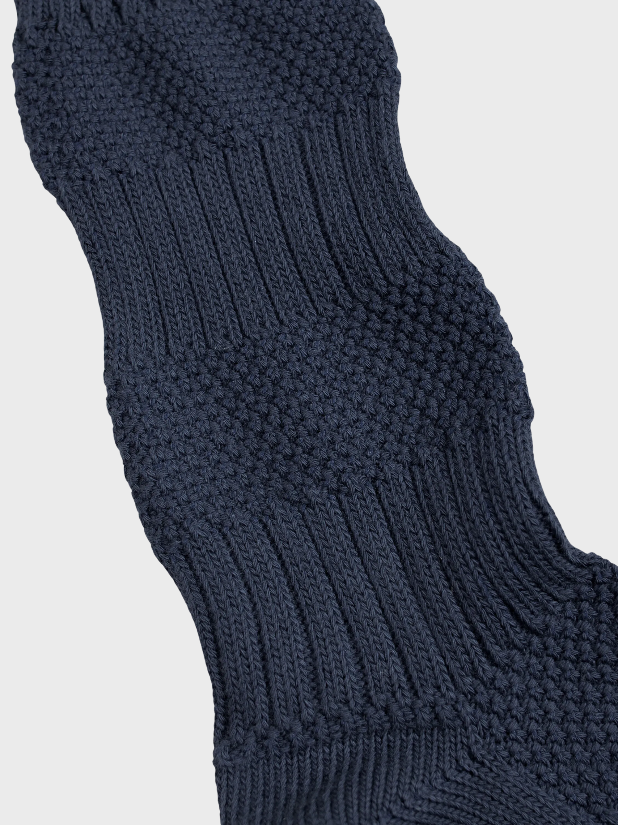 Far Afield Textured Stripe Socks - Navy-Men's Accessories-Brooklyn-Vancouver-Yaletown-Canada