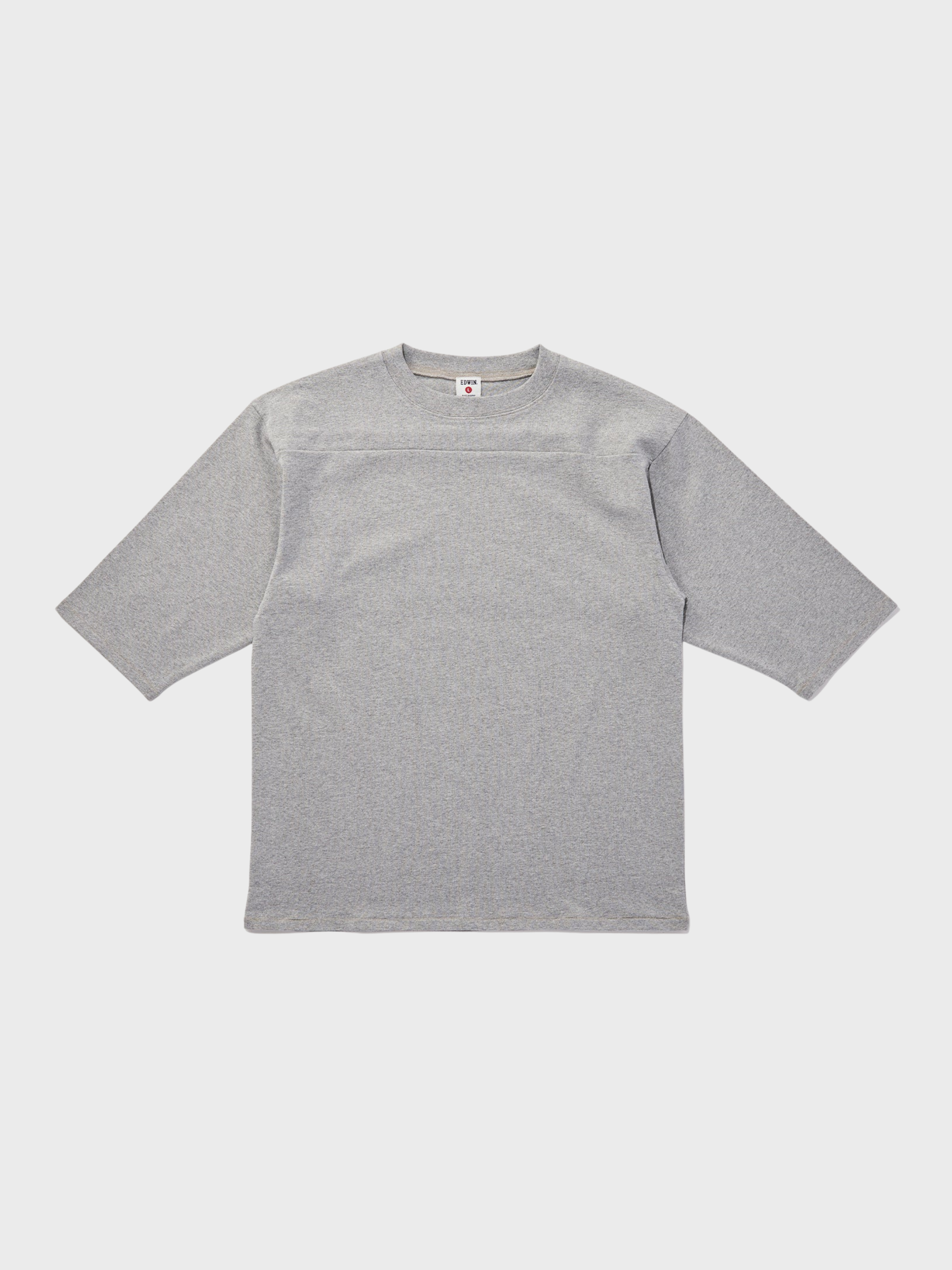 Edwin Football T-Shirt - Gry-Men's T-Shirts-Brooklyn-Vancouver-Yaletown-Canada