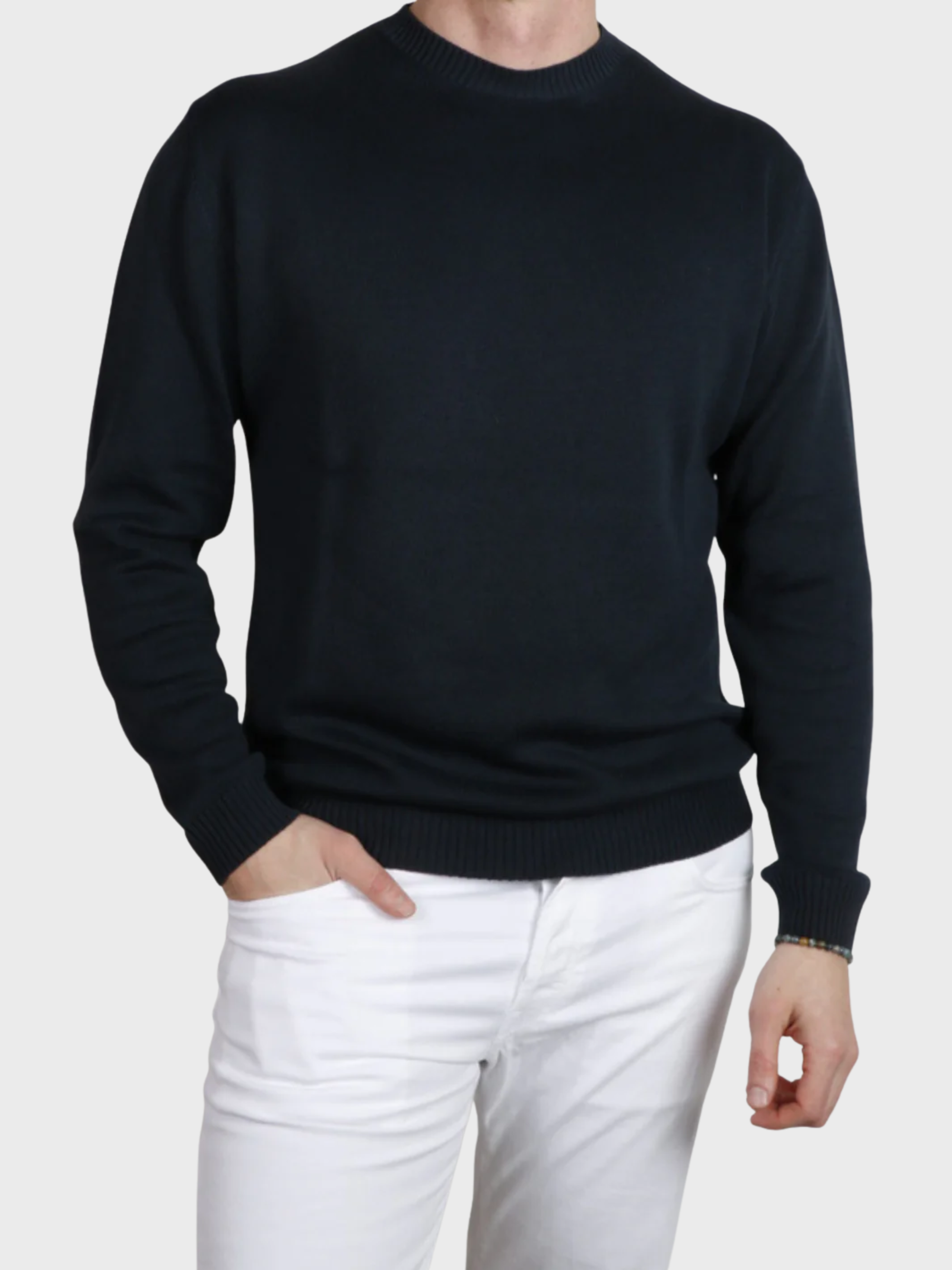 Fiesoli Crew Ls Sweater - Notte-Men's Sweaters-Brooklyn-Vancouver-Yaletown-Canada