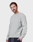 Merz Retro Fleece Raglan Cotton Sweatshirt - Grey Melange-Men's Sweatshirts-Brooklyn-Vancouver-Yaletown-Canada