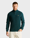 Aeronautica Militare Button Sweater - Petrol Green-Men's Sweaters-Brooklyn-Vancouver-Yaletown-Canada