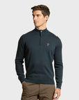 Aeronautica Militare Half Zip Sweater - Navy-Men's Sweaters-Brooklyn-Vancouver-Yaletown-Canada