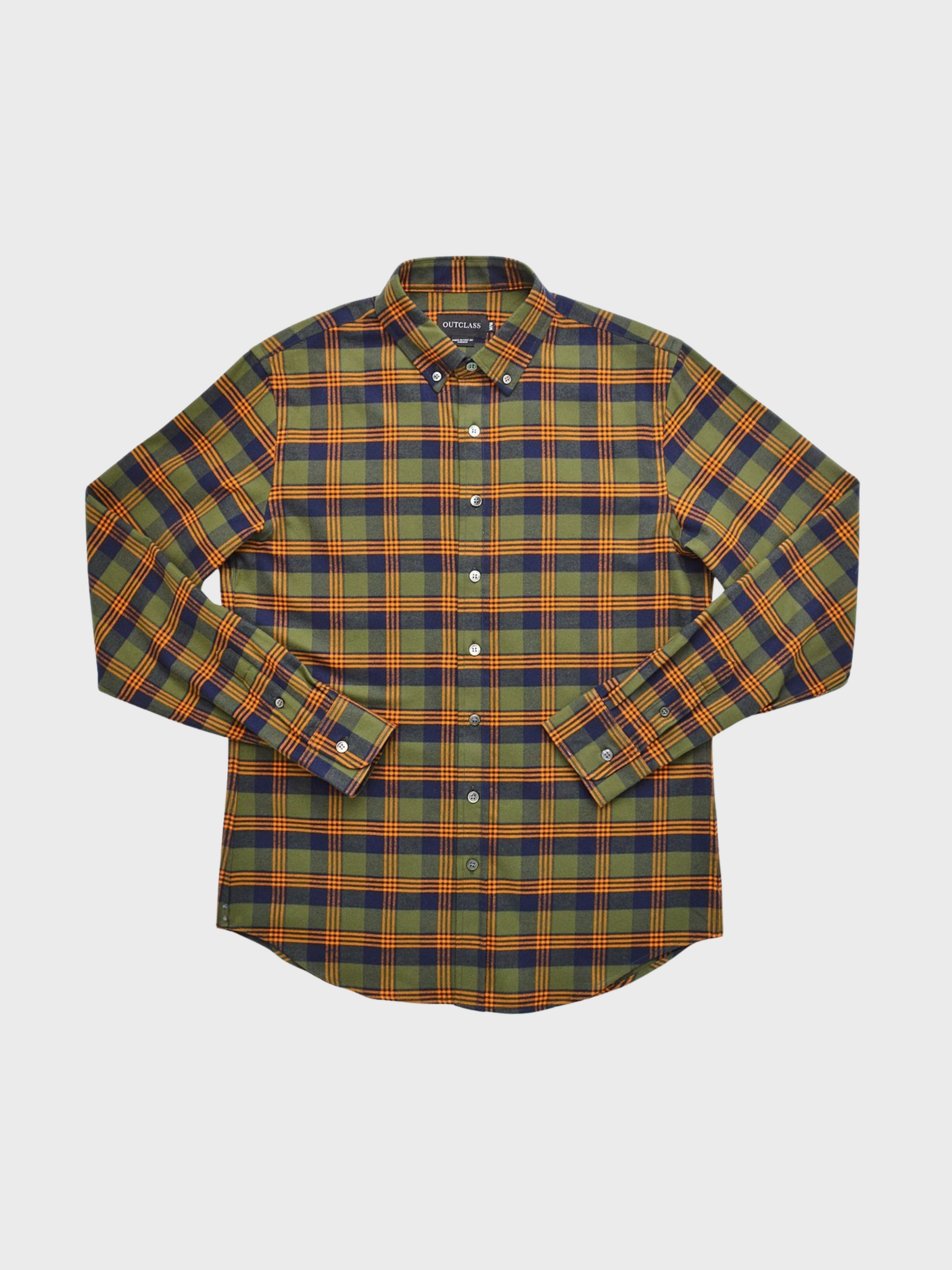 Outclass Flannel Classic Shirt - Hunter Plaid-Men's Shirts-Brooklyn-Vancouver-Yaletown-Canada