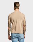 Easy Mondays Crew Neck Short Sleeve Cotton T-Shirt - Latte-Men's T-Shirts-Brooklyn-Vancouver-Yaletown-Canada