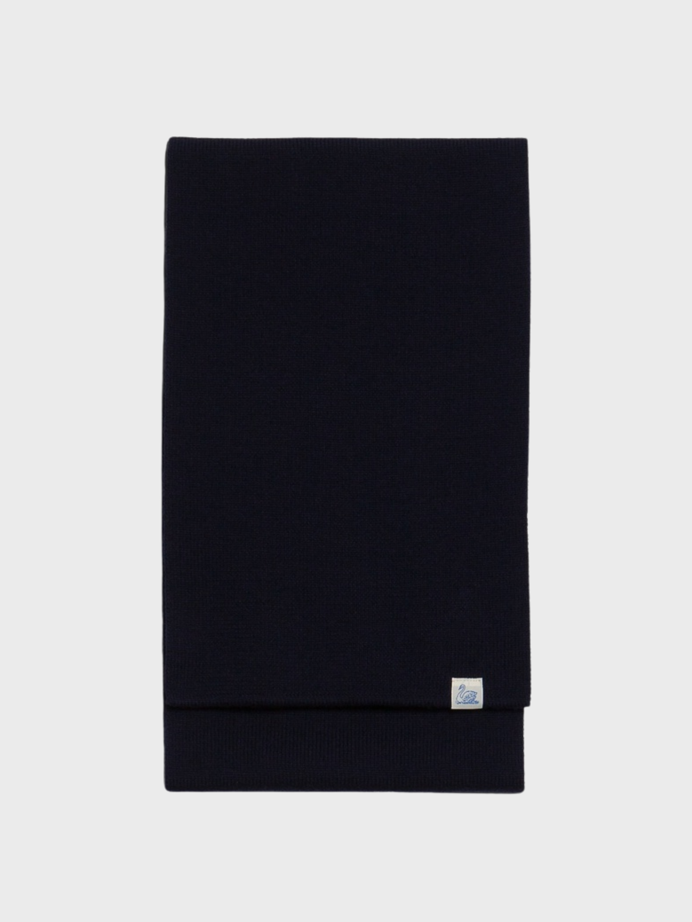 Merz Classic Scarf, Ribbed Structure, Merino Wool - deep black – Howard ...