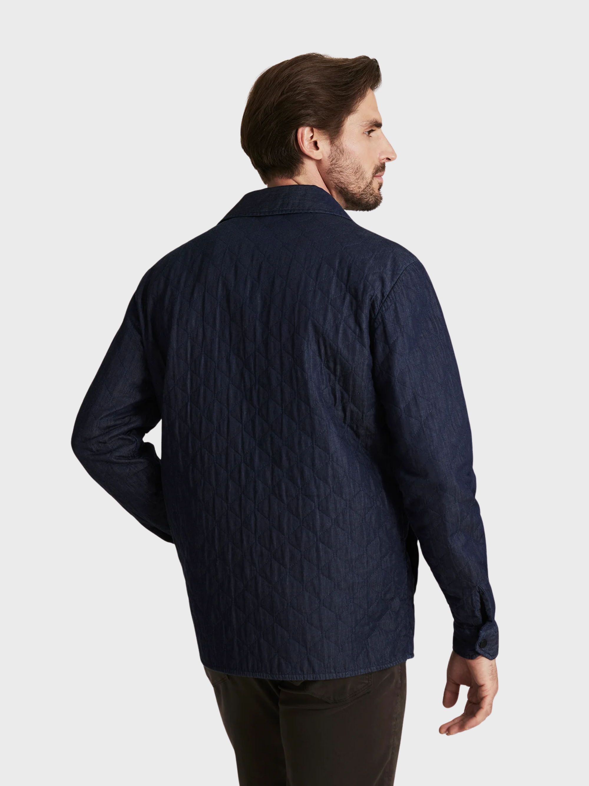 34 Heritage Denim Quilted Overshirt Rinse-Men's Shirts-Brooklyn-Vancouver-Yaletown-Canada
