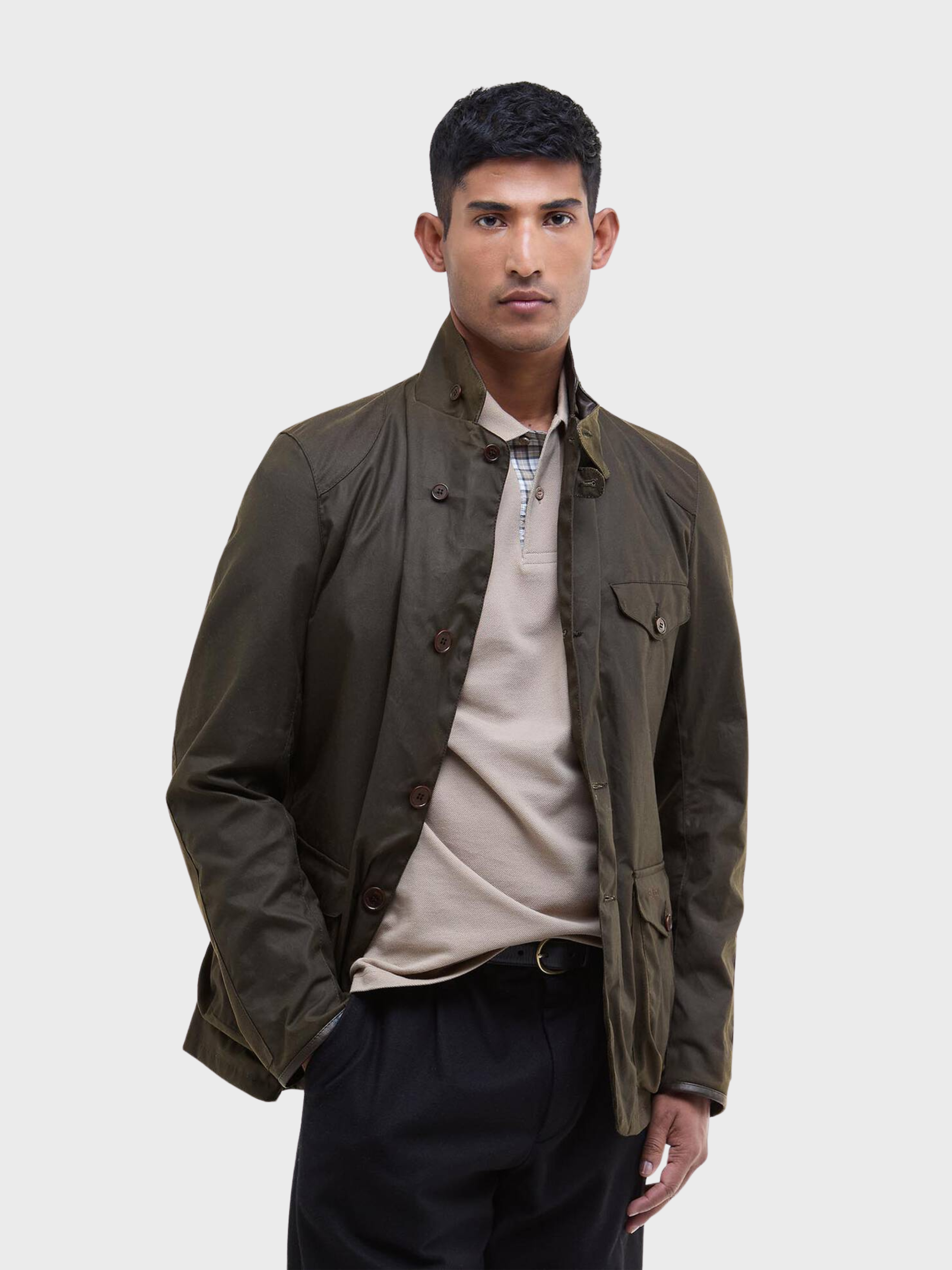 Barbour Beacon Sports Wax Jacket - Olive-Men's Jackets-Brooklyn-Vancouver-Yaletown-Canada
