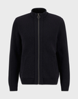 Barbour Milburn Zip Through Knitted Jumper - Black-Men's Sweaters-Brooklyn-Vancouver-Yaletown-Canada