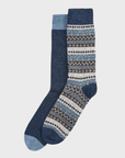 Barbour Fairisle Sock 2 Pack - Midnight Oak Mix-Men's Accessories-Brooklyn-Vancouver-Yaletown-Canada