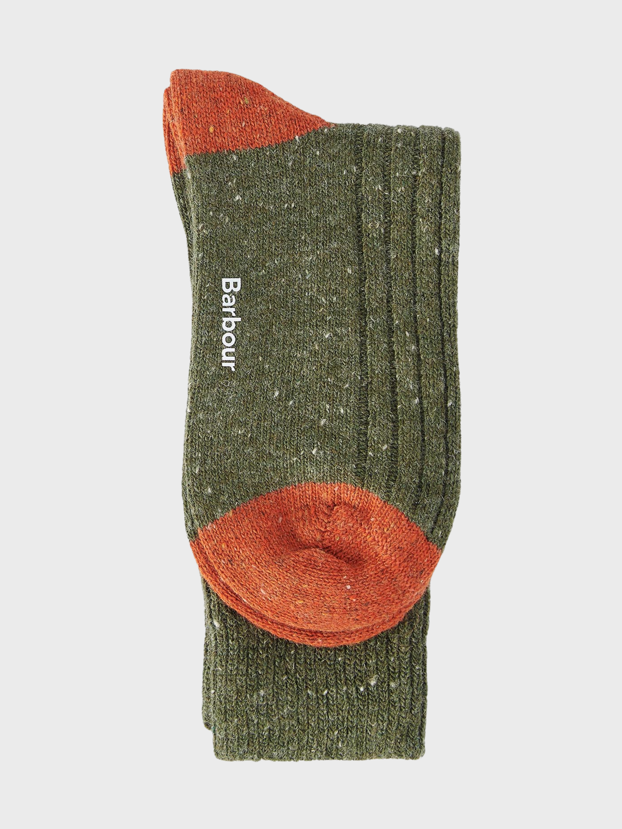Barbour Houghton Socks - Olive/Burnt Orange-Men's Accessories-Brooklyn-Vancouver-Yaletown-Canada