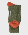Barbour Houghton Socks - Olive/Burnt Orange-Men's Accessories-Brooklyn-Vancouver-Yaletown-Canada