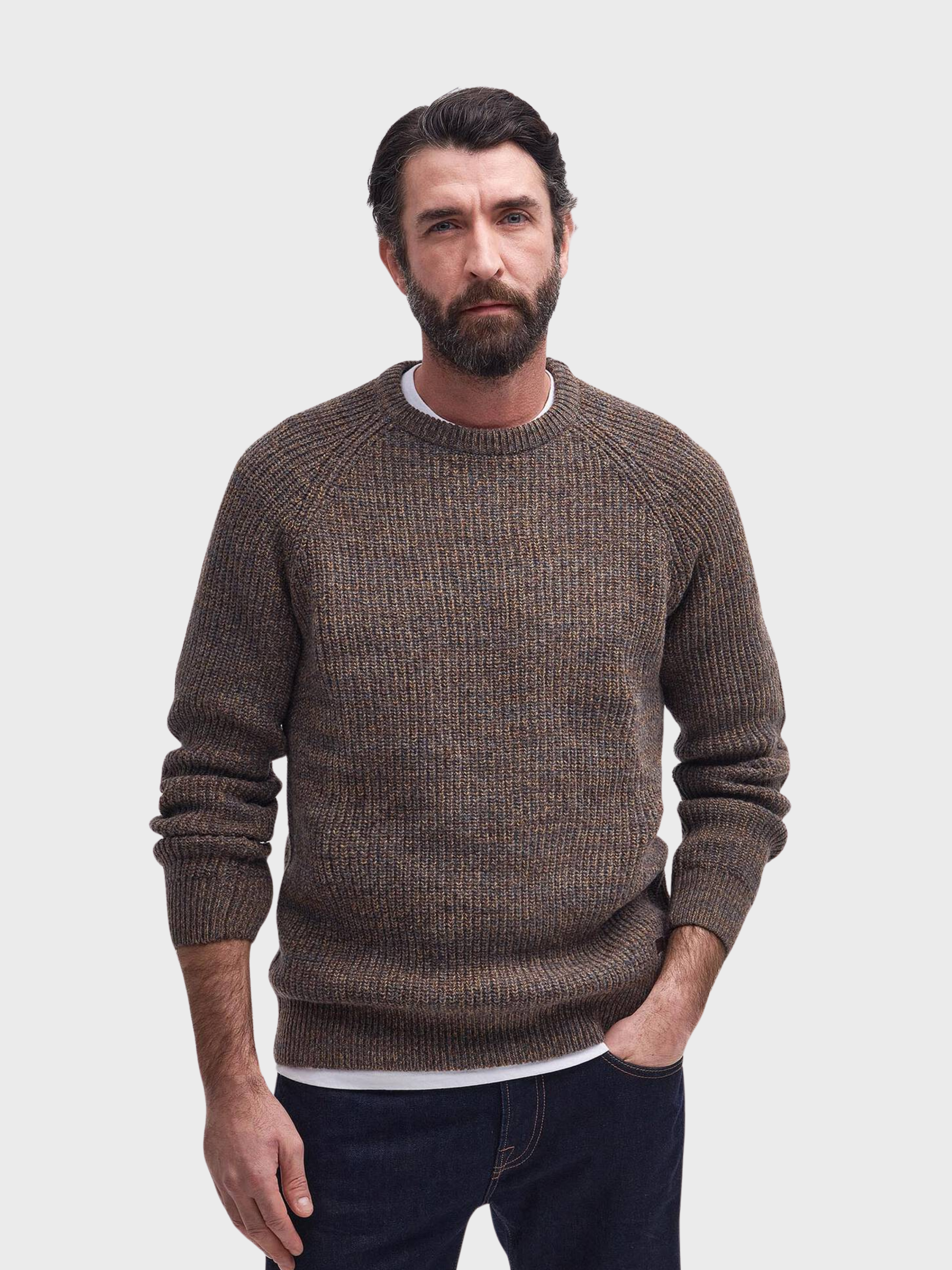 Barbour Horseford Crew Neck Jumper - Sandstone-Men's Sweaters-Brooklyn-Vancouver-Yaletown-Canada