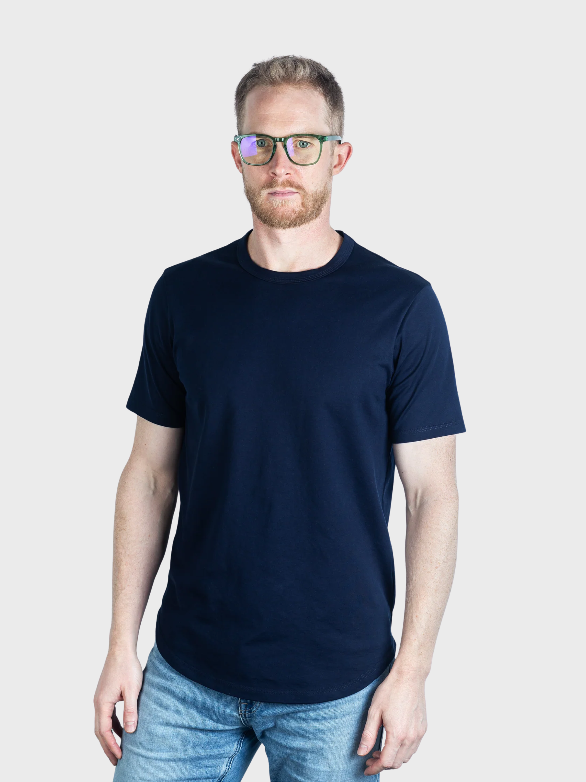 Jude Neale Kris Supima Cotton Short Sleeve - Navy-Men's Shirts-Brooklyn-Vancouver-Yaletown-Canada