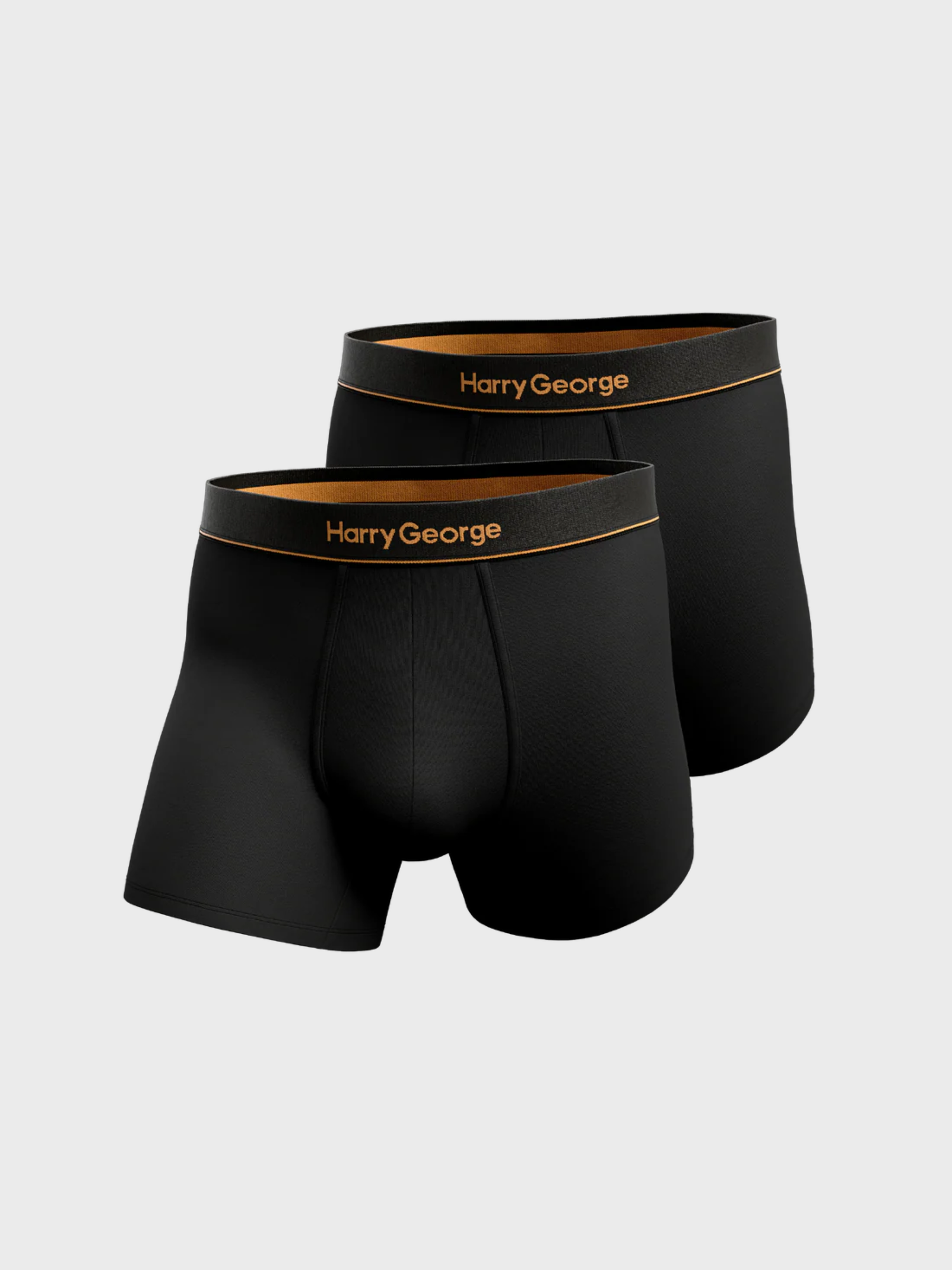 Harry George 2 Boxer Briefs 4" Black-Men's Accessories-Brooklyn-Vancouver-Yaletown-Canada