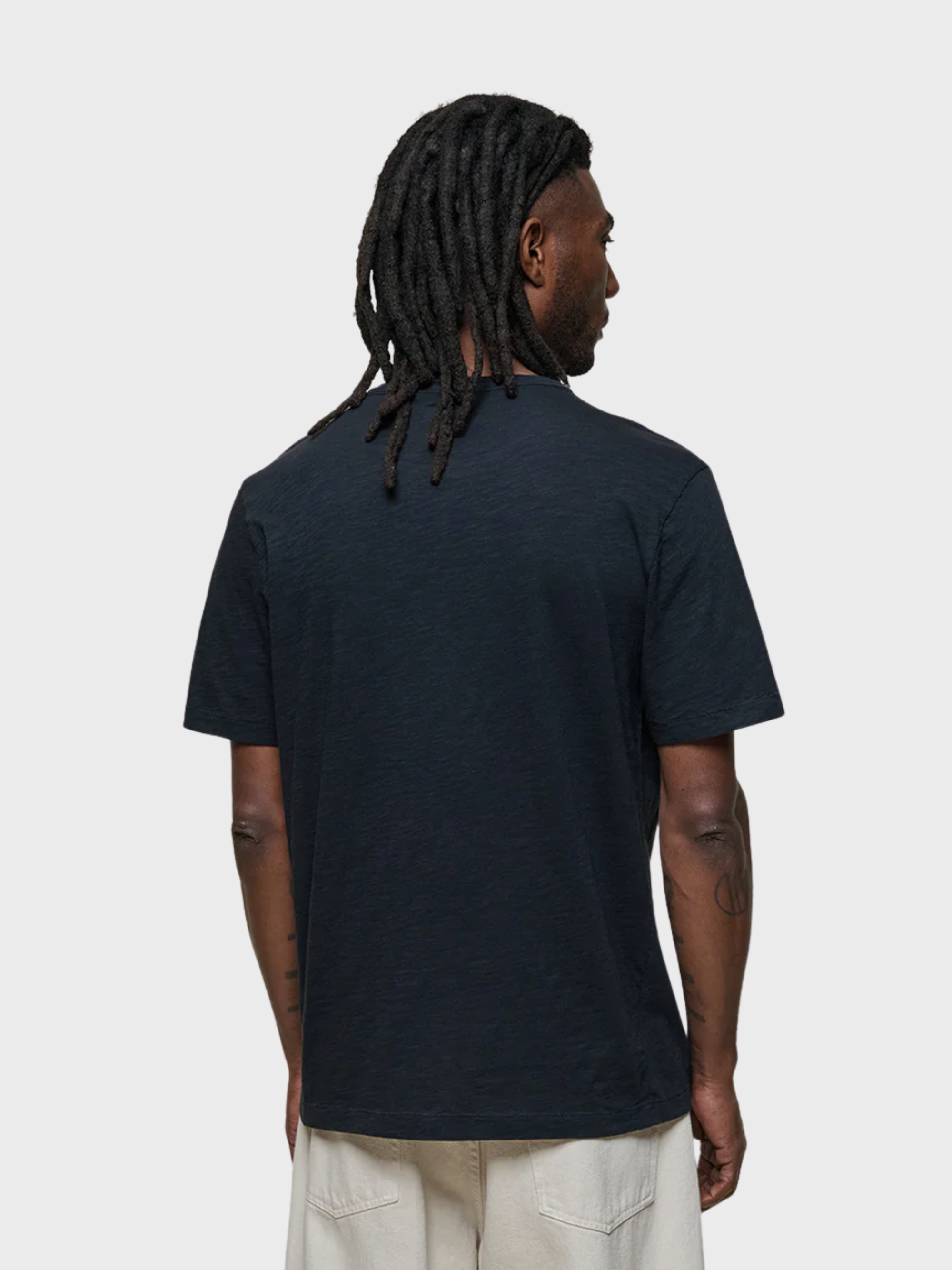 Merz Unisex T-Shirt, Pima Slub Cotton - deep black-Men's T-Shirts-Brooklyn-Vancouver-Yaletown-Canada
