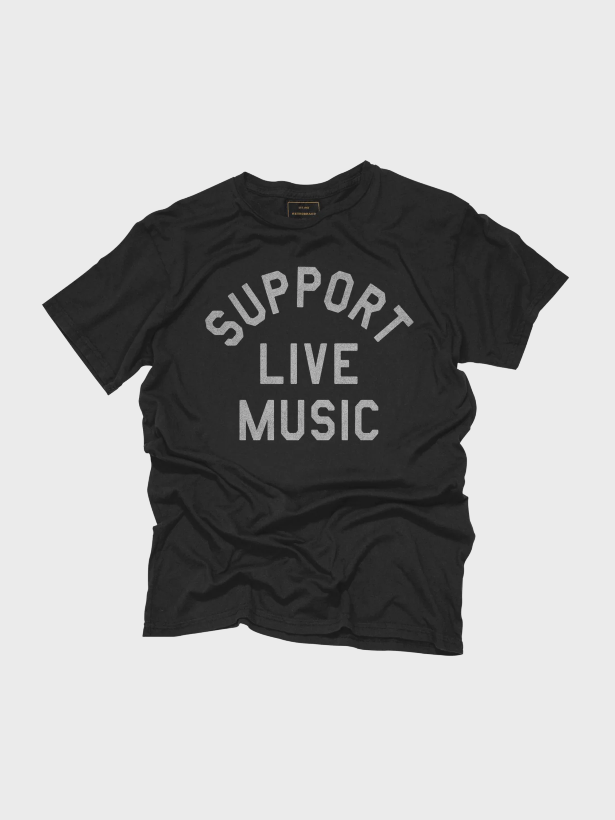 Retro Brand T-Shirt Support Live Music-Men's T-Shirts-Brooklyn-Vancouver-Yaletown-Canada