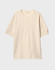 Merz Vintage Machine Refined Classic Fit Short Sleeve Henley - Nature-Men's T-Shirts-Brooklyn-Vancouver-Yaletown-Canada