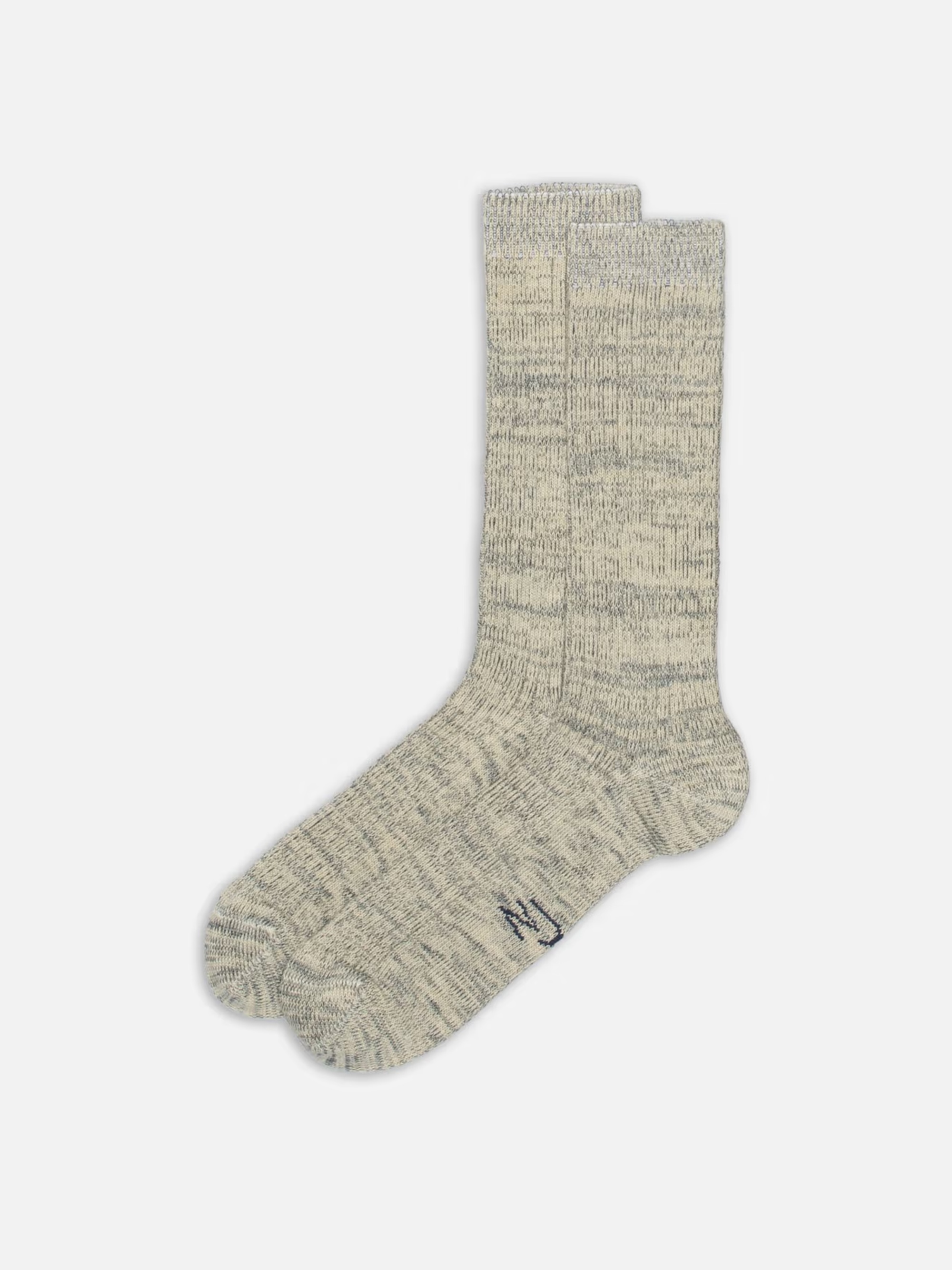 Nudie Rasmusson Mens Rib Sock Beigemelange-Men's Accessories-Brooklyn-Vancouver-Yaletown-Canada