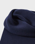 Merz Classic Scarf, Ribbed Structure, Merino Wool - dark navy-Men's Accessories-Brooklyn-Vancouver-Yaletown-Canada