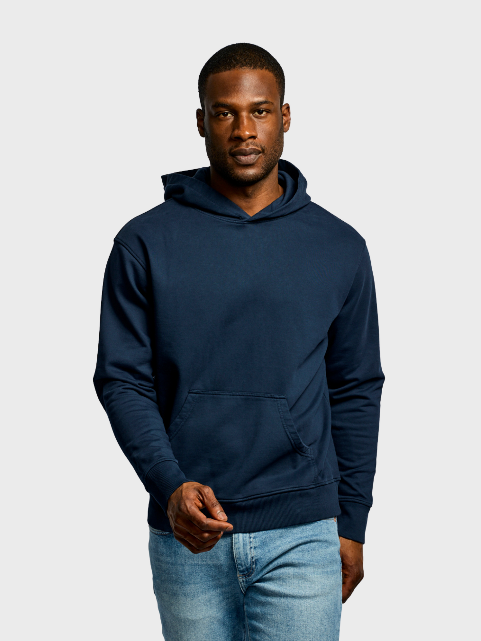 Easy Mondays Organic Cotton Hoodie Navy-Men's Sweatshirts-Brooklyn-Vancouver-Yaletown-Canada